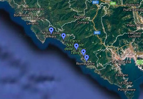 Cinque Terre Italy Map