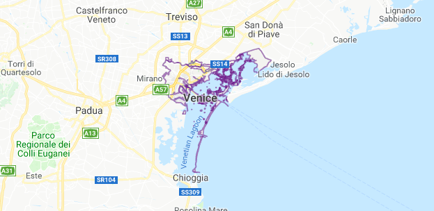 Venice Italy on a Budget Map