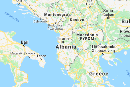 Dhermi Albania Map