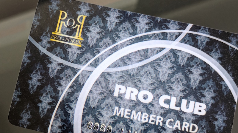 Pro Poker Club Card