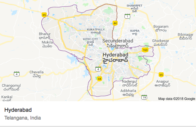 Hyderabad India Map