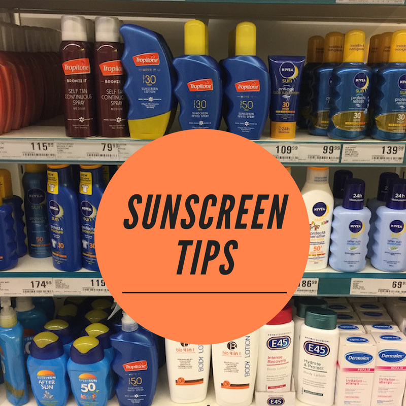 SunScreen Tips